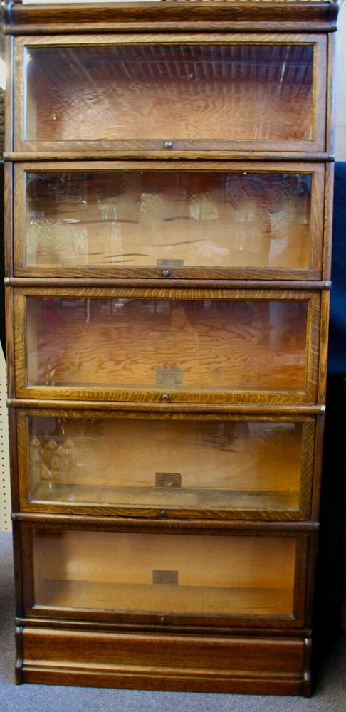 Antique Globe-Wernicke 5 Stack Barrister Bookcase Oak 111/299
