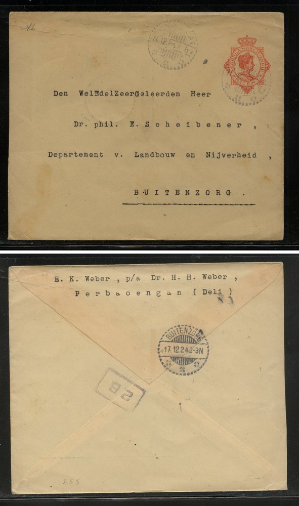 Netherlands  Indies  postal envelope local use  1924        MS0811