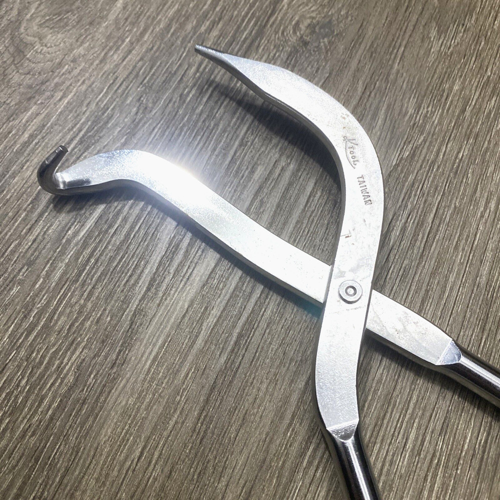 KTool Dual End Pliers Removal Tool Return Spring Drum Brake Silver Tone