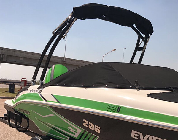 Reborn Launch Wakeboard Tower Black Coated Plus Pro3 Tower Bimini Package