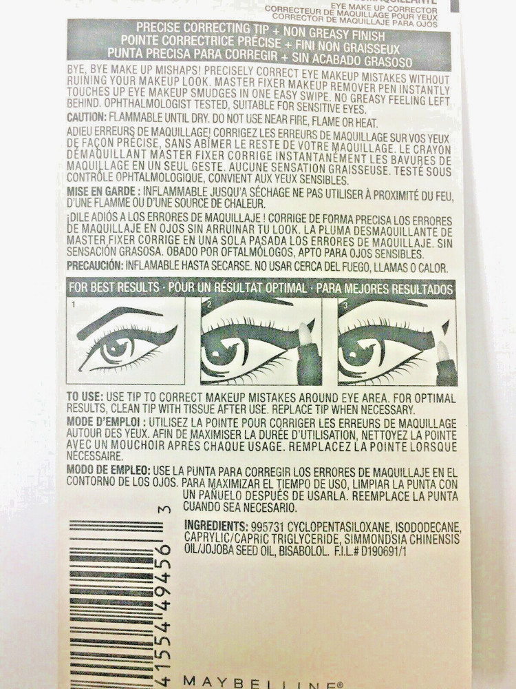 Maybelline Facestudio Master Fixer Makeup Remover Pen 2 PACK