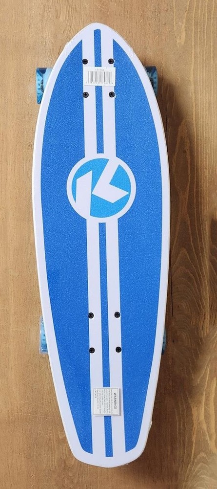 New Kryptonics 27" Cruiser Complete Skateboard (Blue Flow)