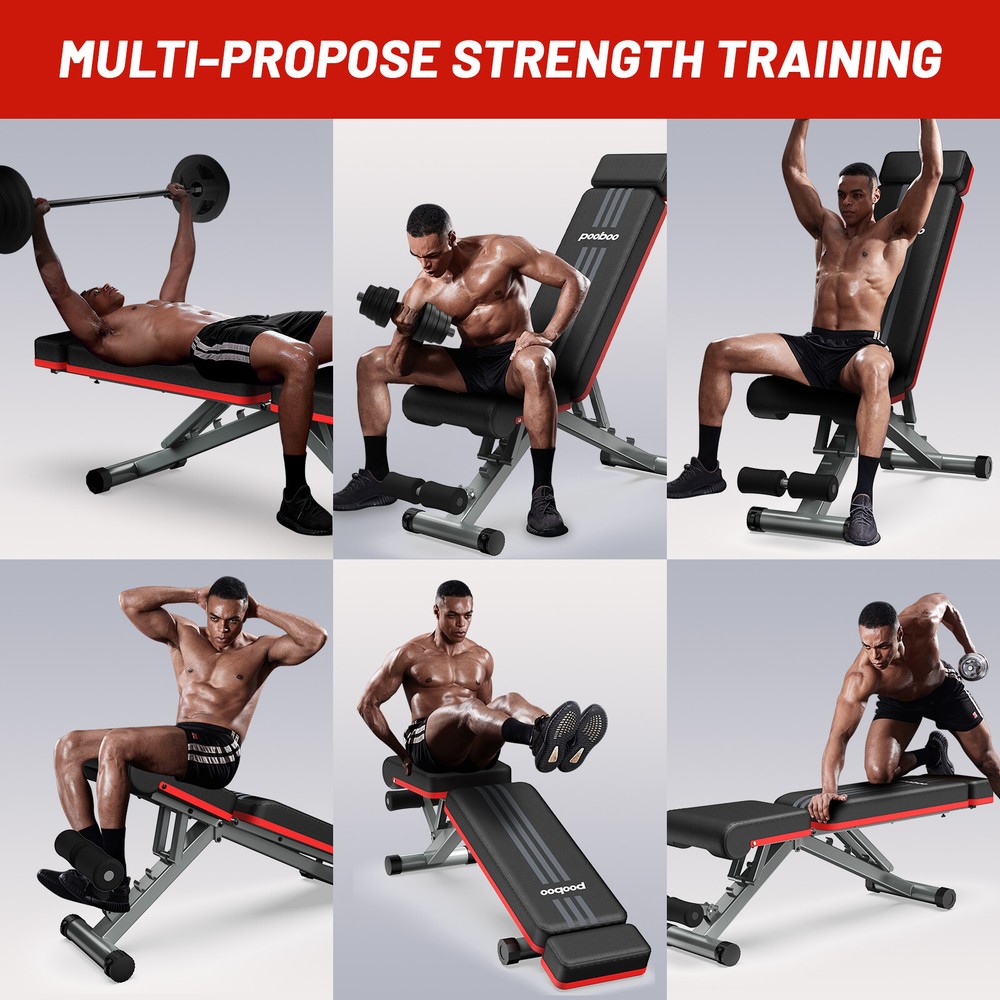 Adjustable Foldable Weight Bench for Home Gym Strength Training Workout Bench
