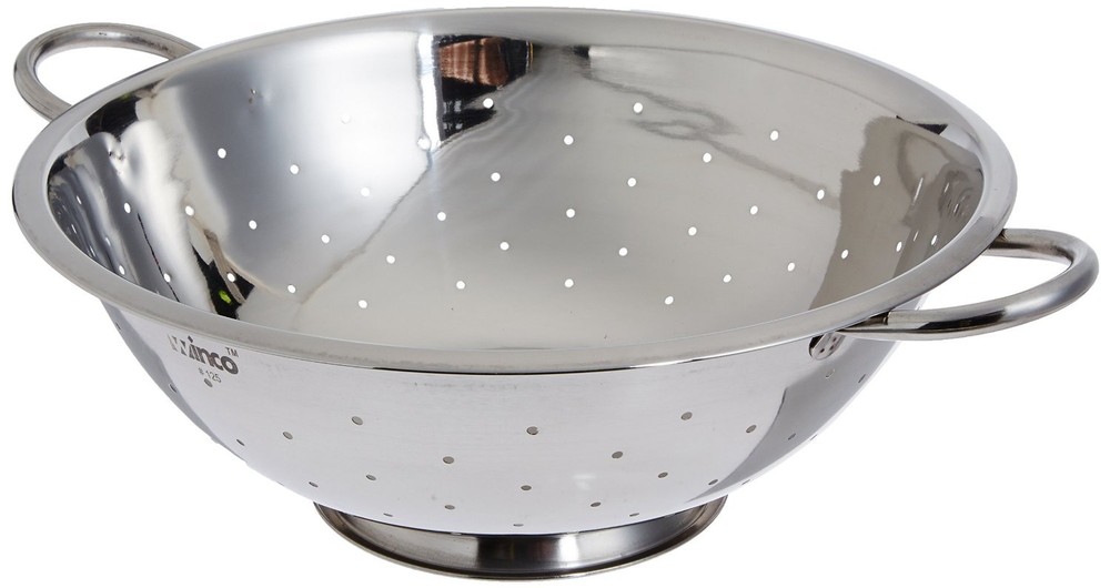 Winco COD-8 Stainless Steel Colander with Base, 8-Quart
