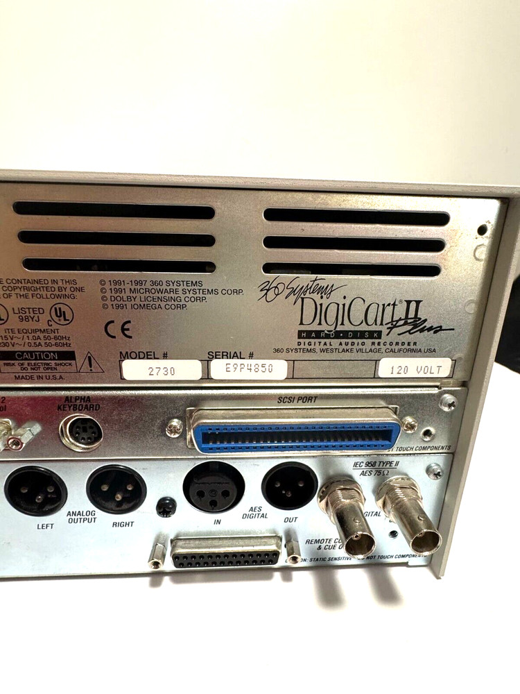 360 SYSTEM DIGICARTII DIGITAL AUDIO RECORDER