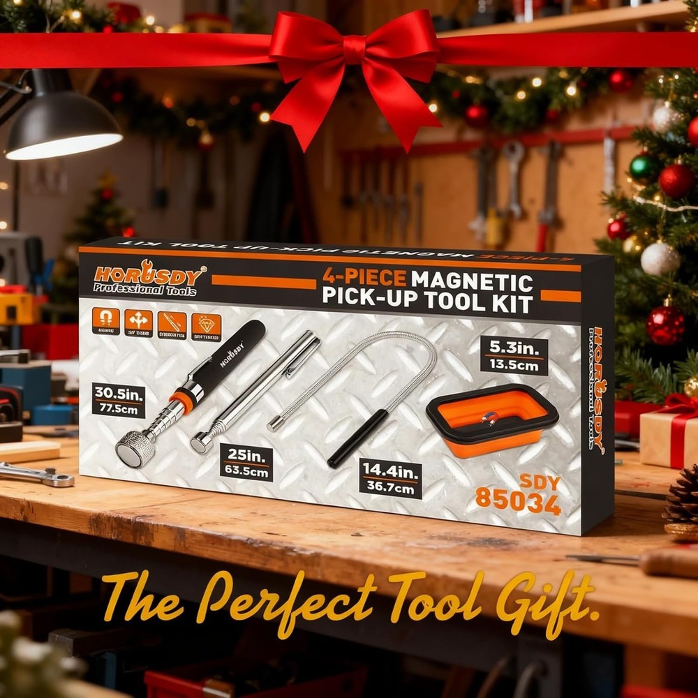 4 - PIECE Magnetic Pickup Tools Kit | Extendable Telescoping Magnet Pick up Tool