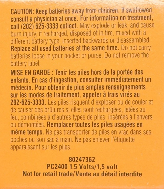 Duracell Professional AAA Alkaline Battery (PC2400) 24 PACK