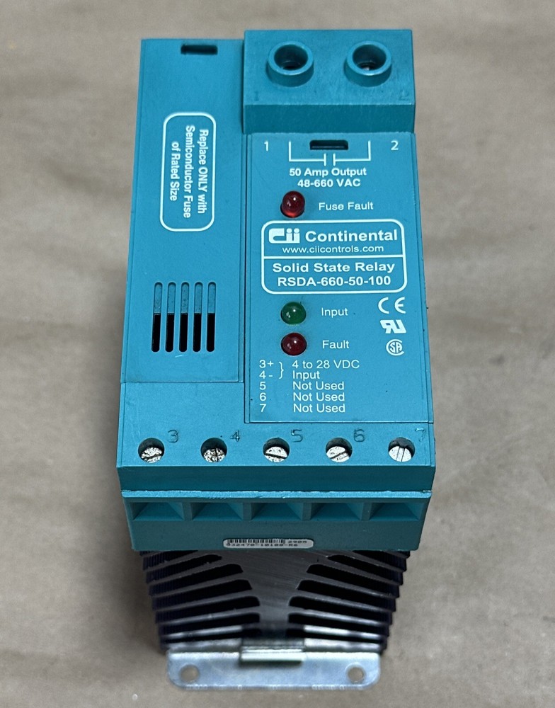 PREOWNED- Continental Solid State Relay Module RSDA-660-50-100 || WARRANTY 🇺🇸