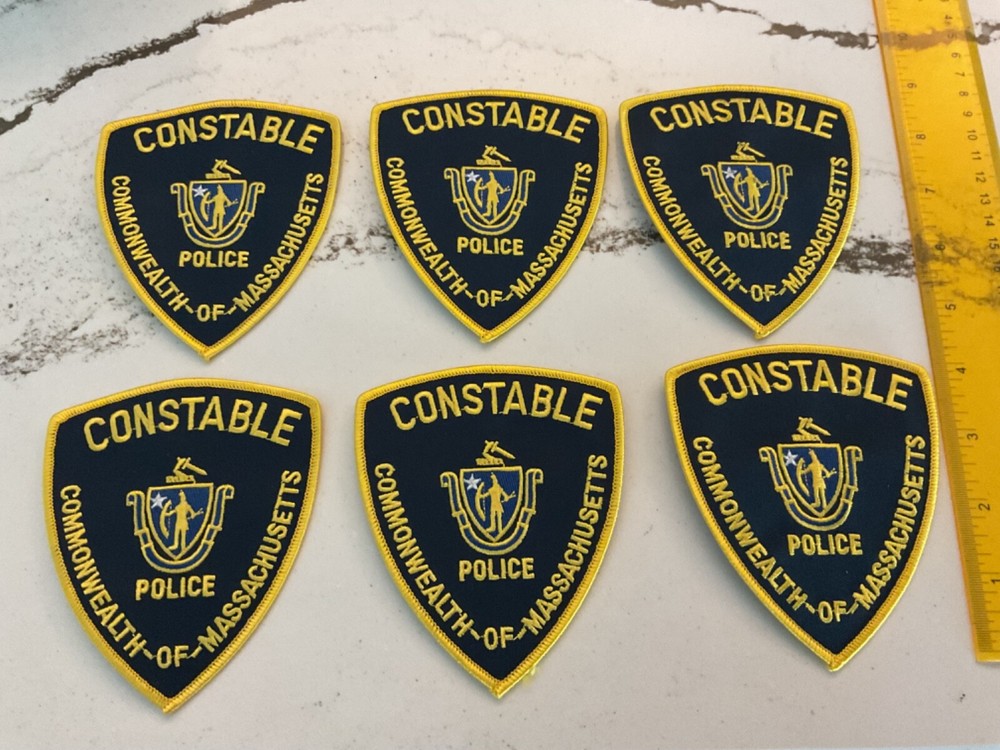 Constable Massachusetts Law Enforcement patches 6 piece set New.Full size