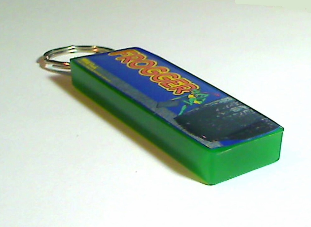 Frogger Arcade Marquee Coin Door accessory Keychain