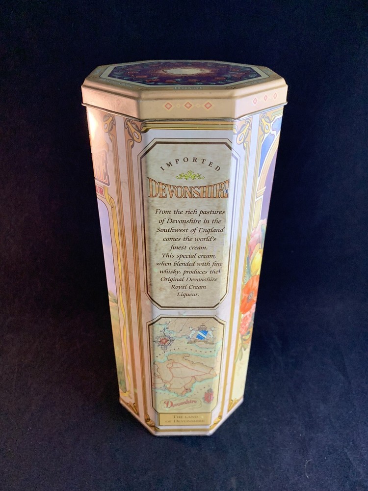 Vintage Imported Devonshire Royal Cream Liqueur Empty Tin
