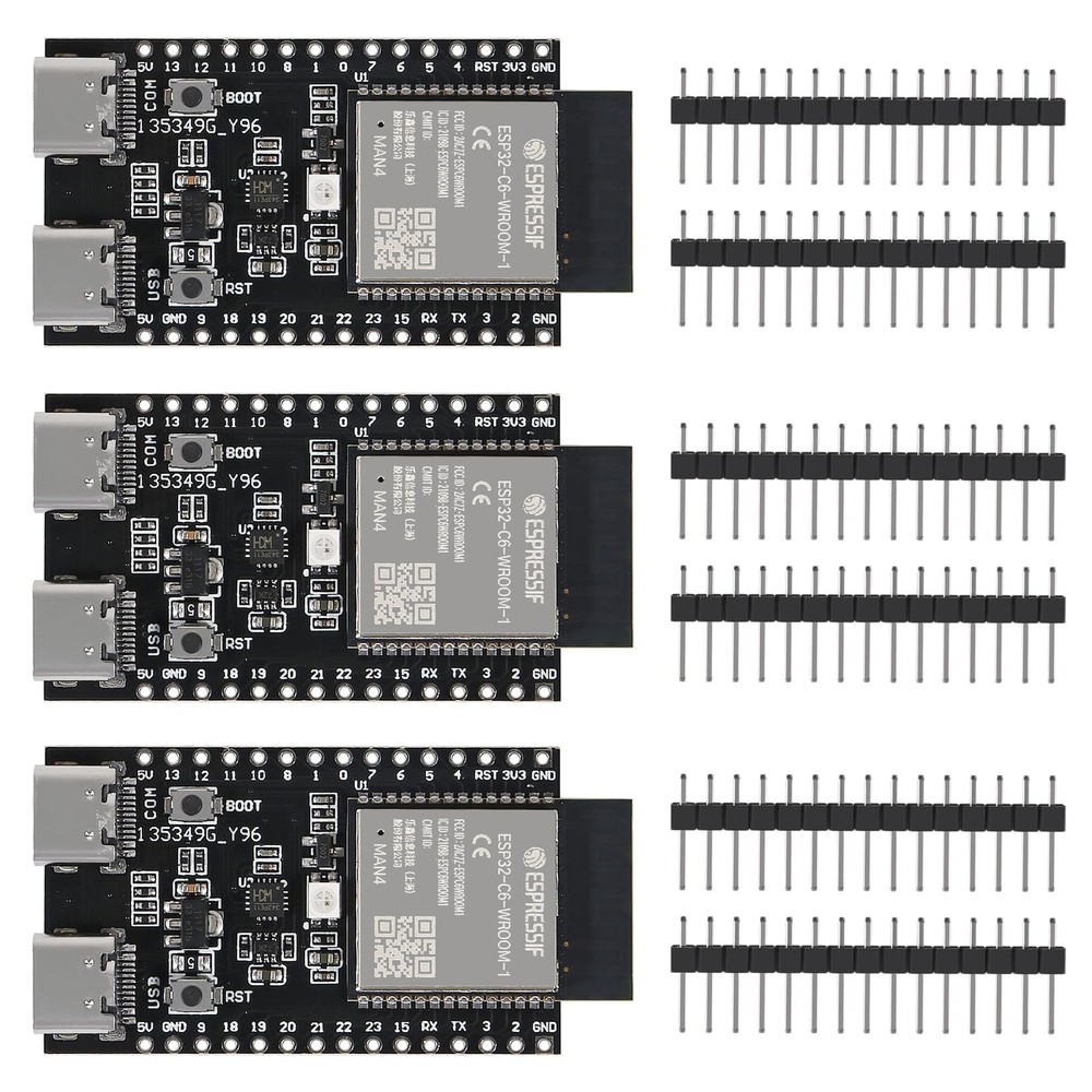 3 PCS ESP32C6WROOM1 Dual Core TypeC Development Board MCU WiFi Module