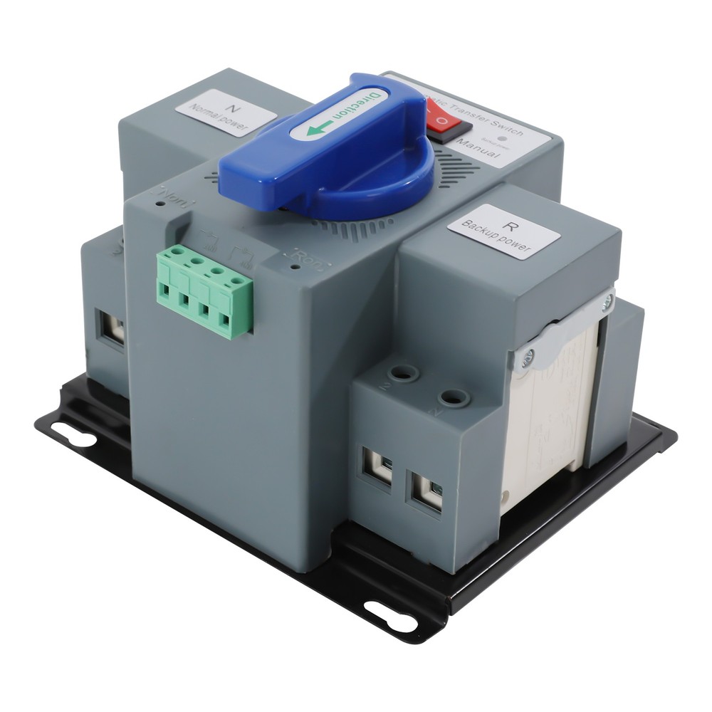 63A ATS Dual Power Automatic Transfer Switch for Generator Changeover Switch 2P