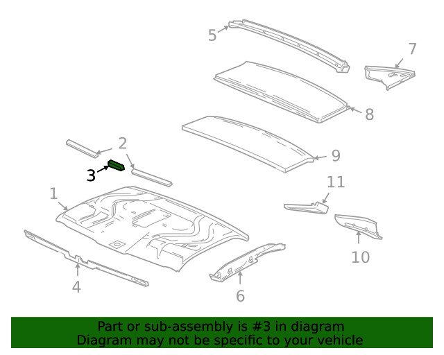 Genuine GM Headliner Insulator 88956995
