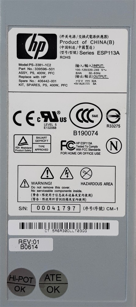 HP PS-3381-1C2 Power Supply