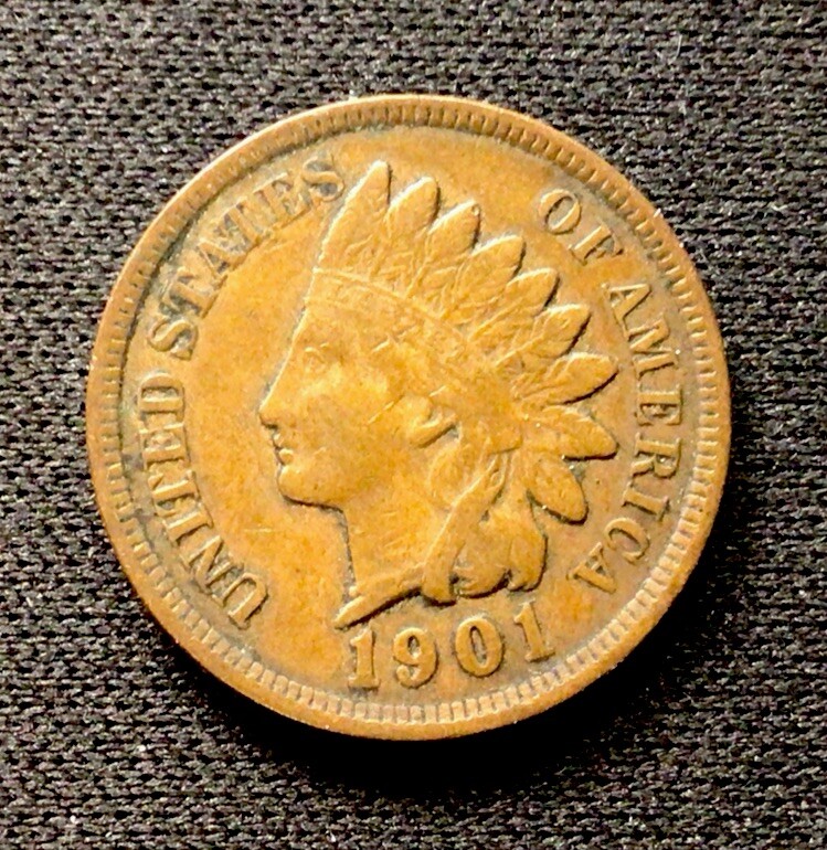 1901 Indian Head Cent VF! ENN Coins
