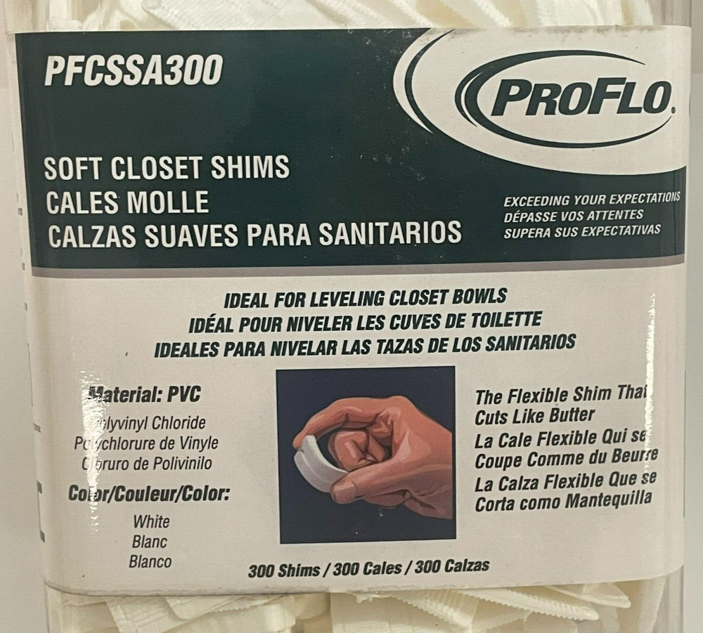 PROFLO PFCSSA300 Soft Closet Shims - (Pack of 300)