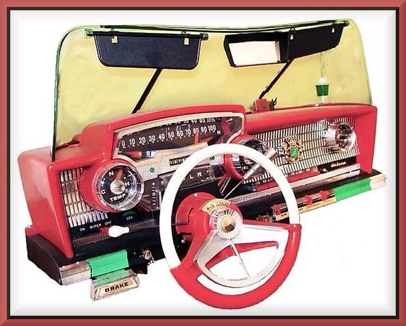 1960s Playmobile Dashboard, White Background, FLEXIBLE Refrigerator Magnet, READ