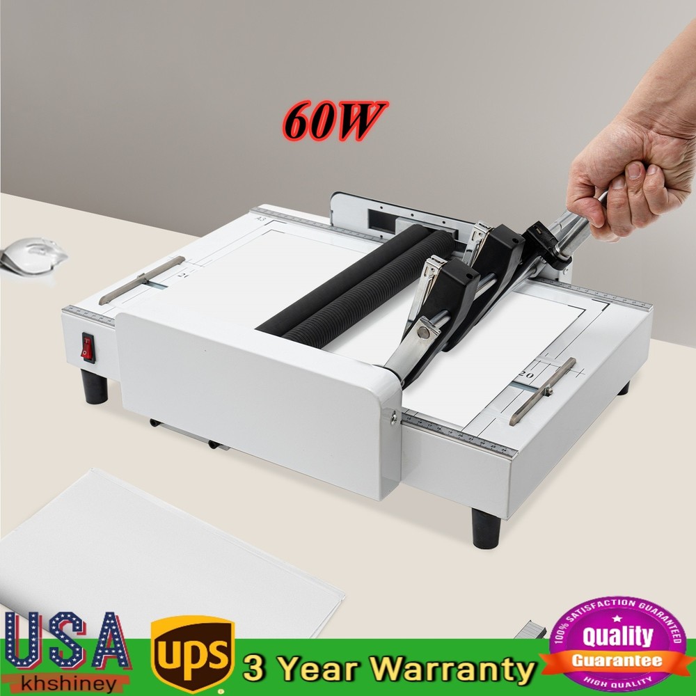 A3 Booklet Folding Binding Machine Paper Stapling Making Book Stapler 110V 60W