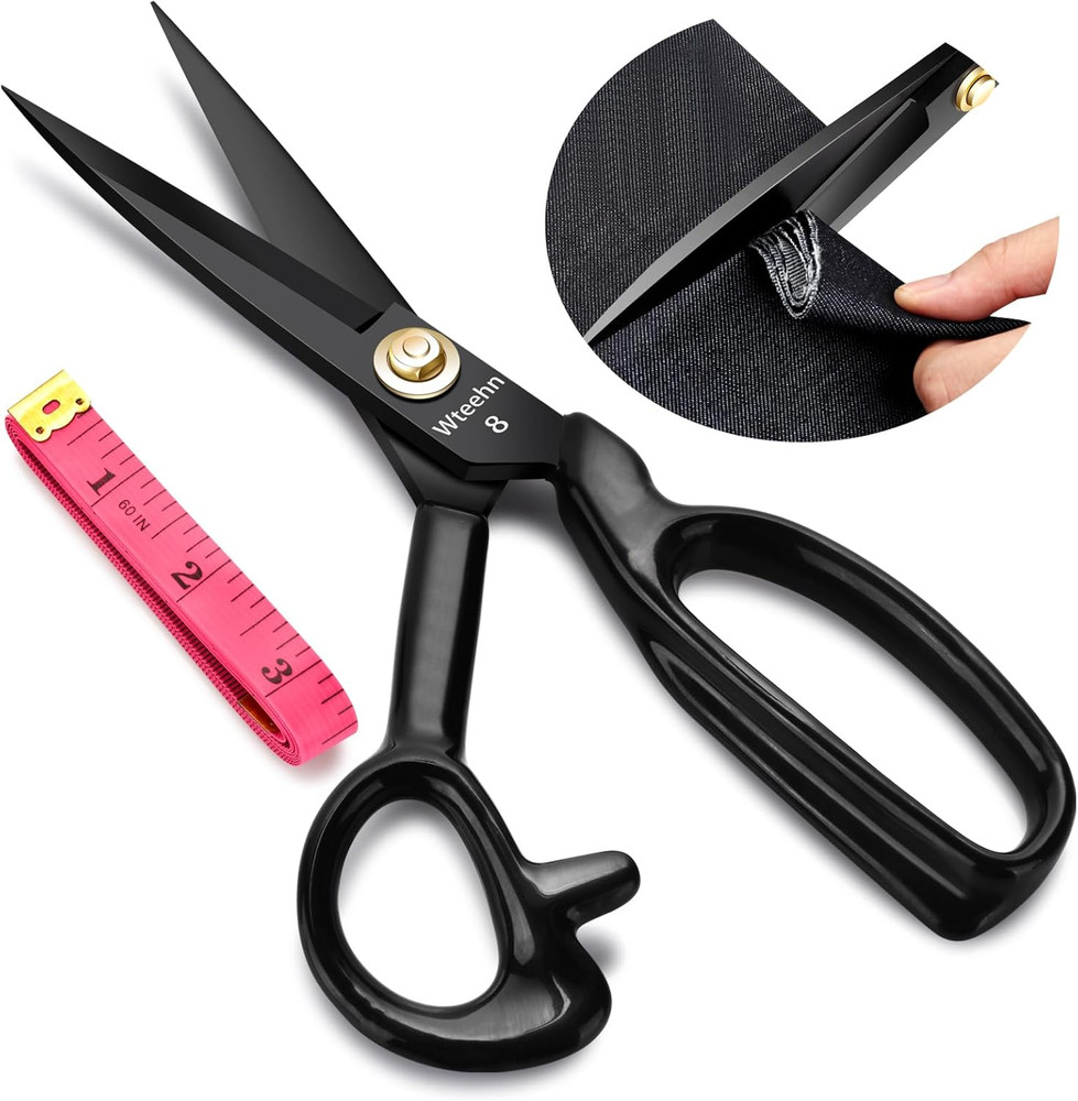 8" Fabric Scissors Heavy Duty Sewing Shears Tailor Leather Craft Sharp Cut
