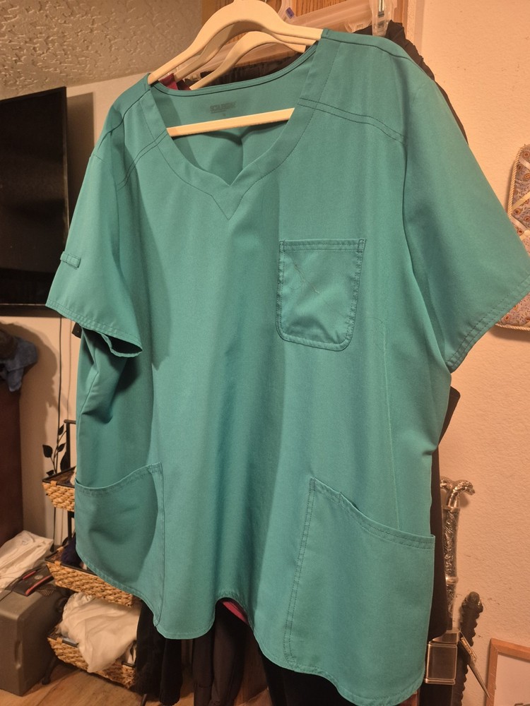 Plus Size Women's Scrub Tops