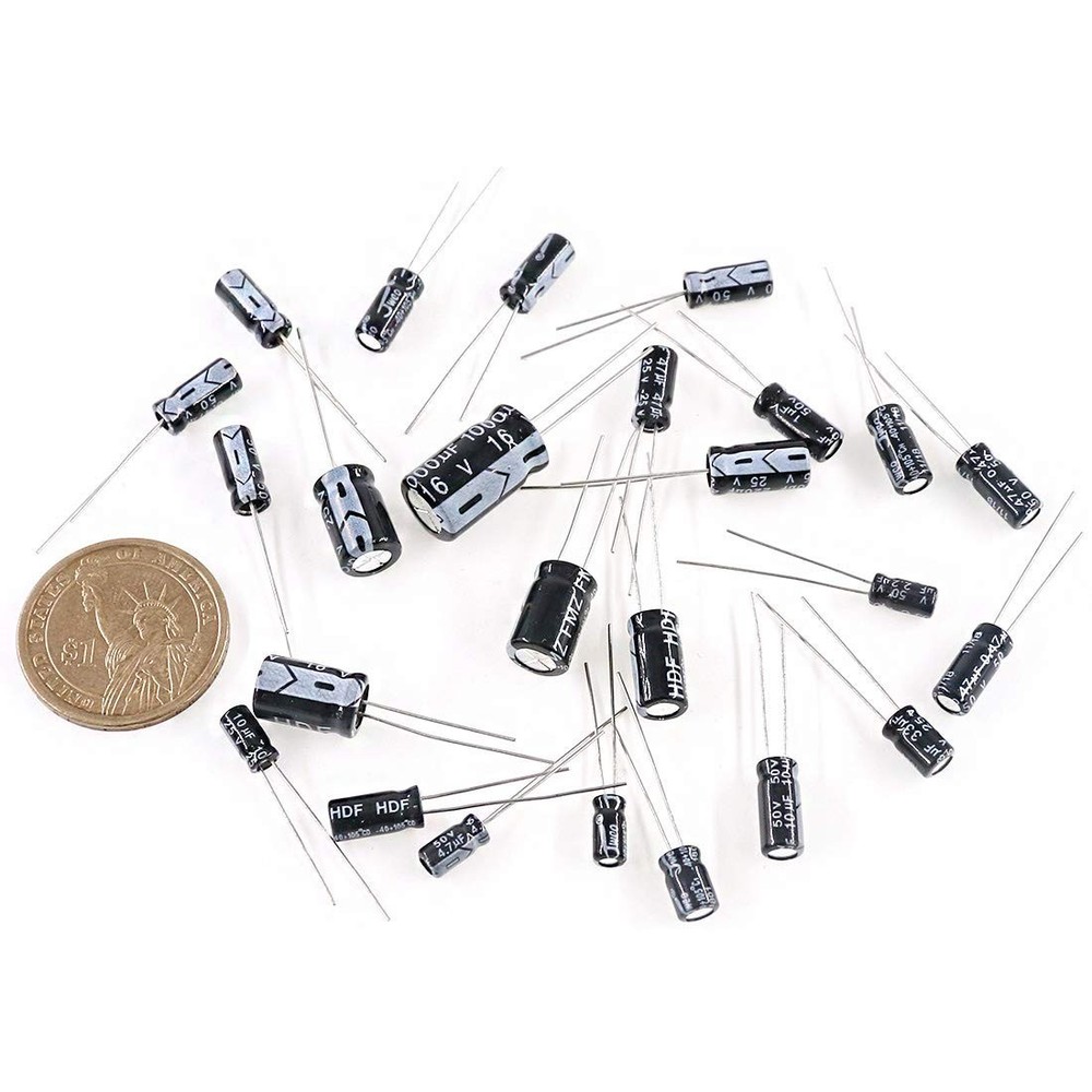 Comprehensive 240Pcs Assorted Capacitor Kit - 0.1uF to 1000uF for Electronics