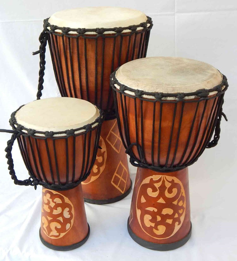 Djembe Standard linecarv, 24" tall, 12" head, NK150