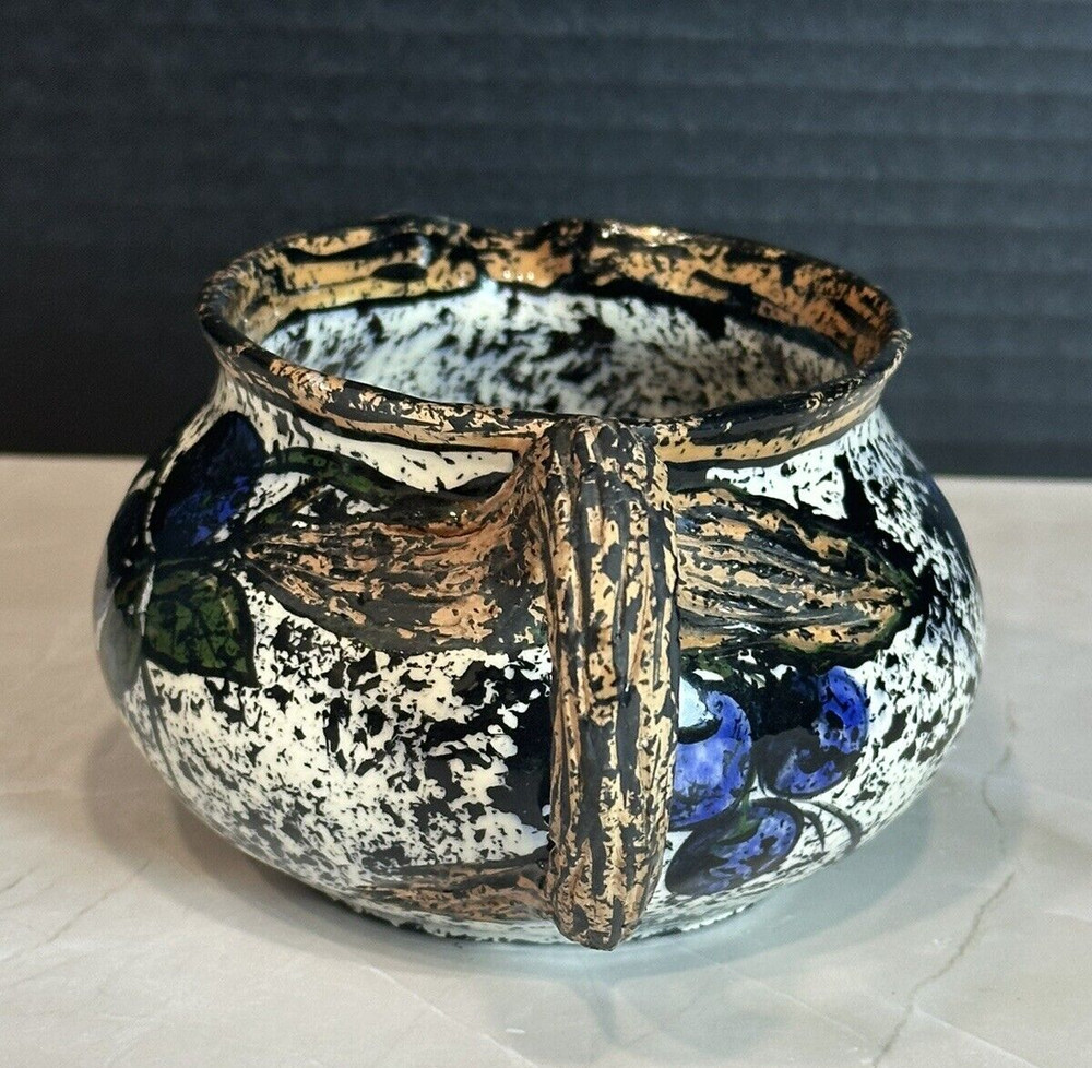 Art Pottery Small Pitcher/Creamer Signed Hand Painted