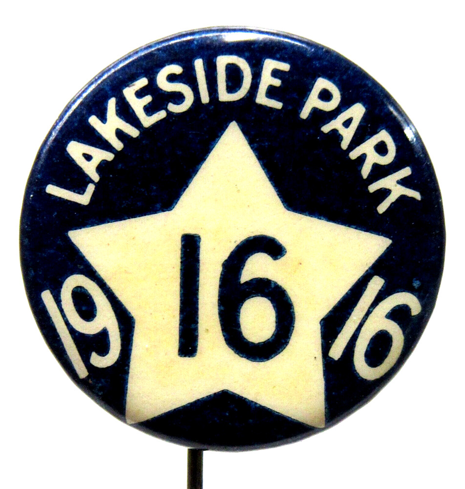 1916 LAKESIDE PARK 7/8" pinback button w/back paper ^