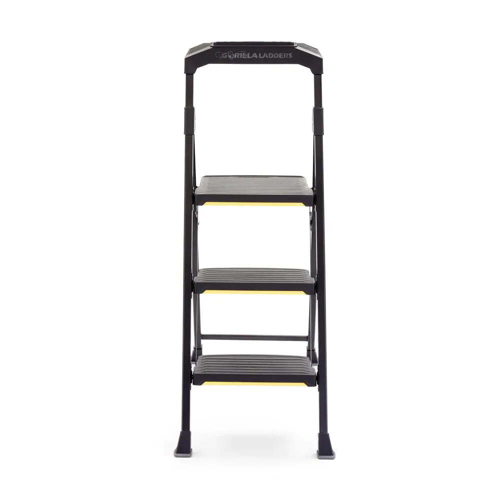 Gorilla Ladders Step Stool Foldable Steel Slip-Resistant 300 lbs. Load Capacity