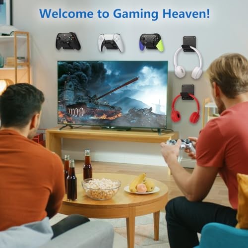 Controller Holders Wall Mount 3 Pack Wall Stands With Non-Slip Pads, Premium
