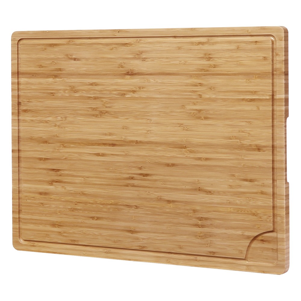 Premium Bamboo Chopping Board, Rectangular 24x18" for Vegetables, Meat & Cheese