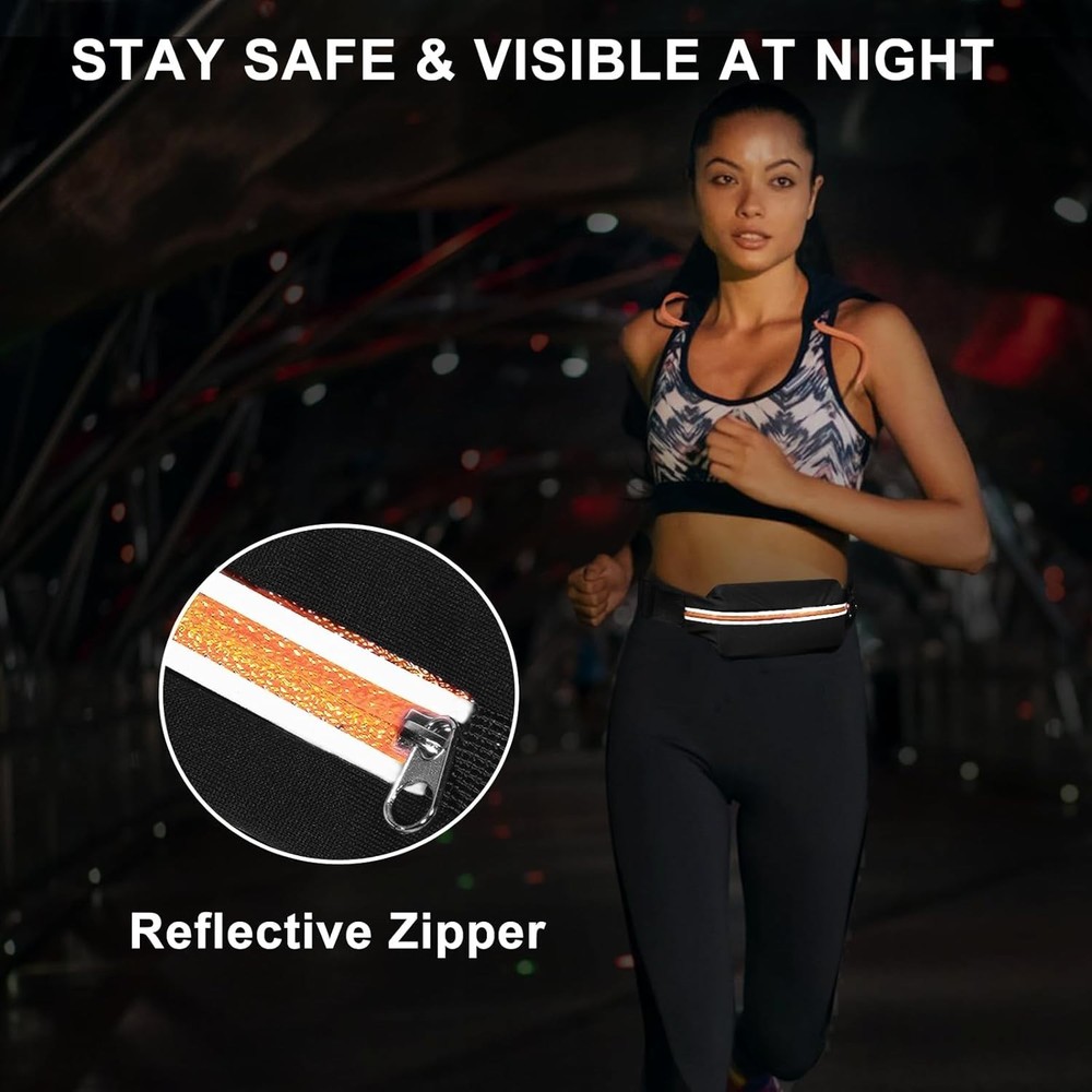 Durable Lightweight Running Belt with Expandable Pockets – Fits iPhone & More