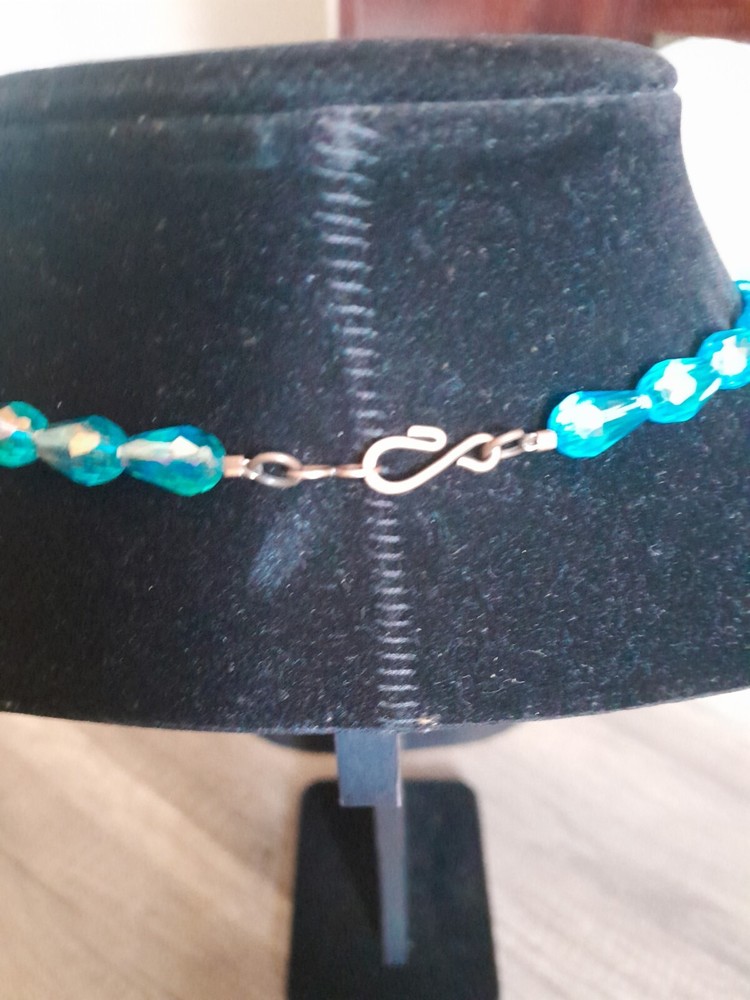 Acrylic Beads And Dye Shell Necklace Unmarked