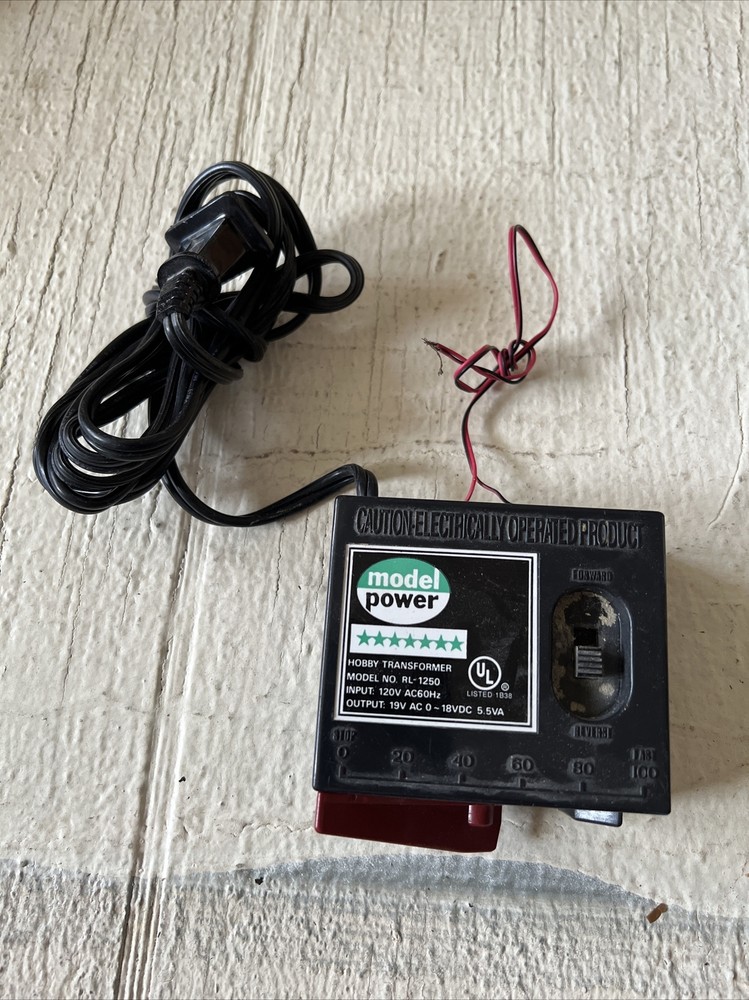 Vintage Hobby Model Power Analog Controller / Transformer Power Pack RL-1250