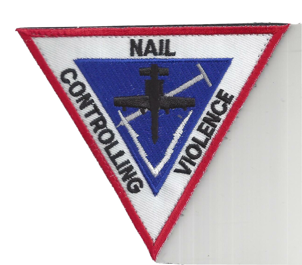 PATCH USAF 25TH FIGHTER SQ NAIL CONTROLLING VIOLENCE     A-10                MS
