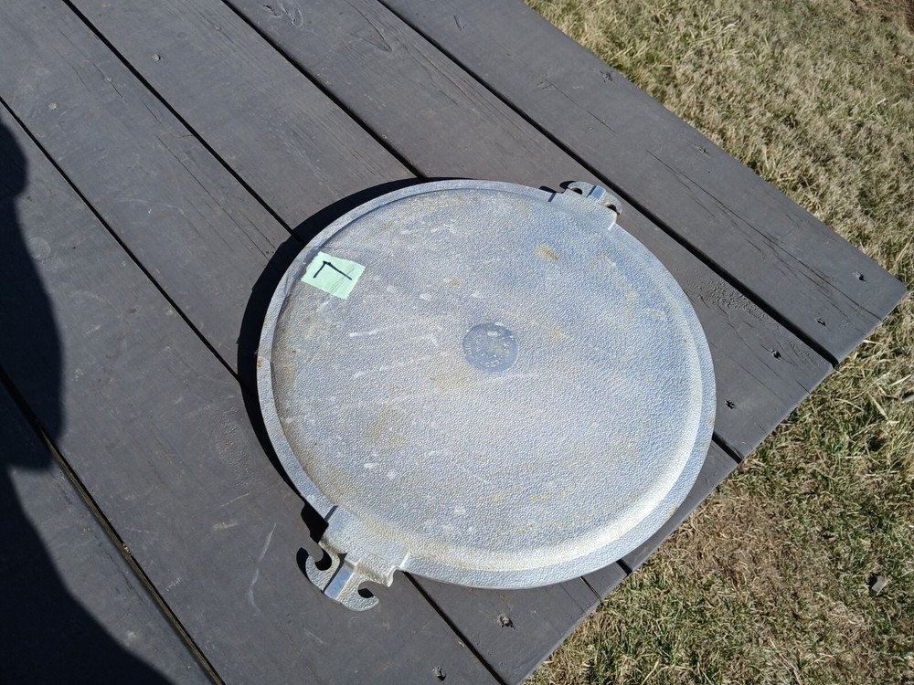 Vintage Aluminum Guardian Serving Ware Handled Round Tray