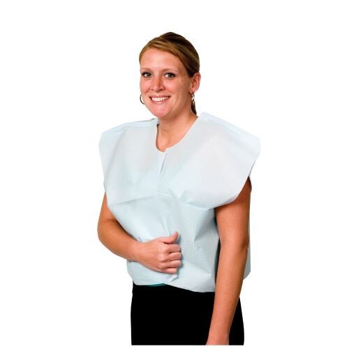 Pro Advantage Exam Capes Tissue/Poly/Tissue, 30" x 21", Blue (100/CS)