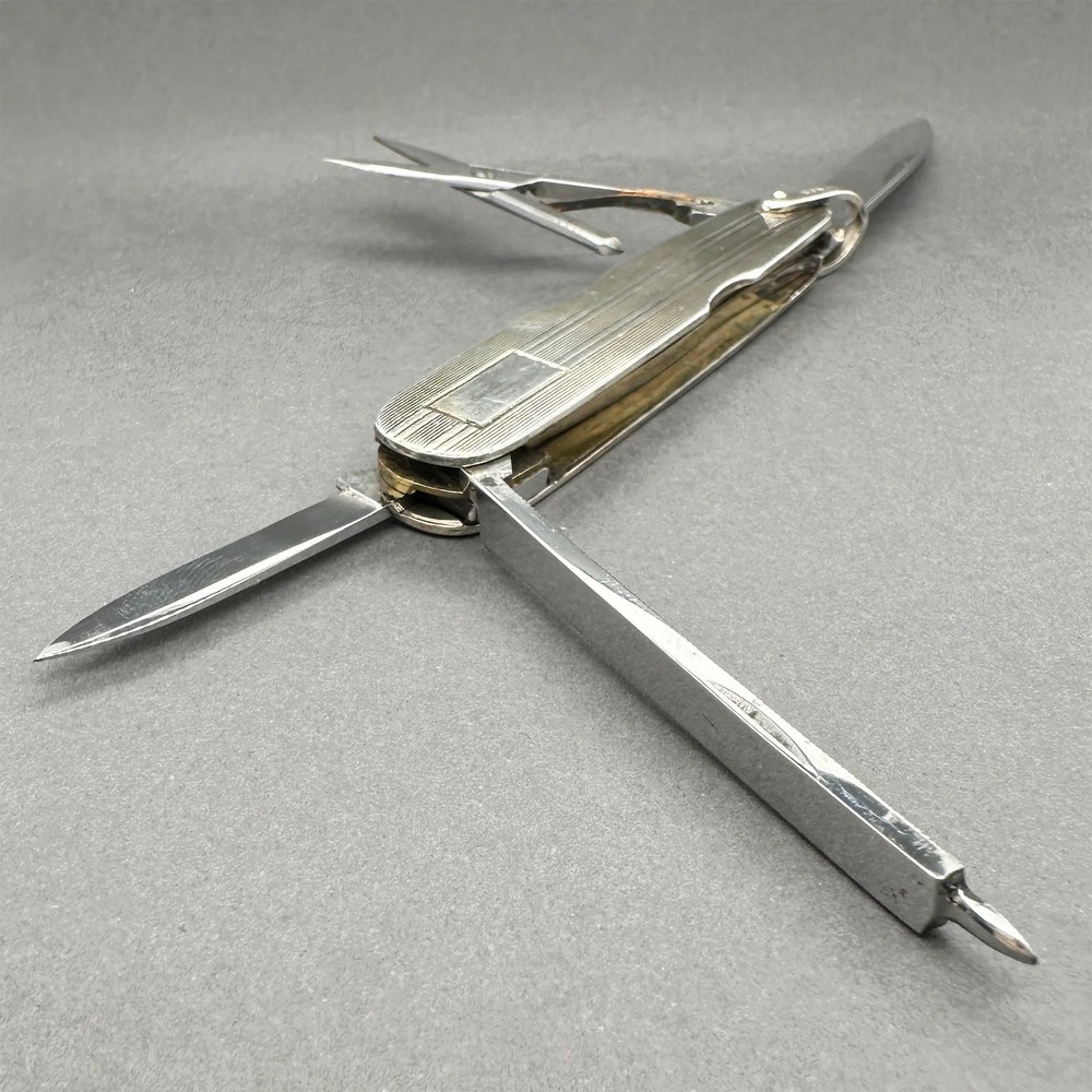 Estate Sterling Silver 14 Pocket Knife
