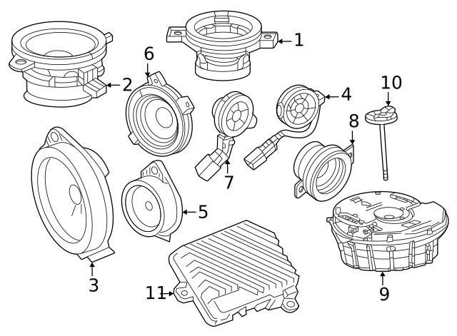 Genuine GM Rear Dr Speaker 85613055