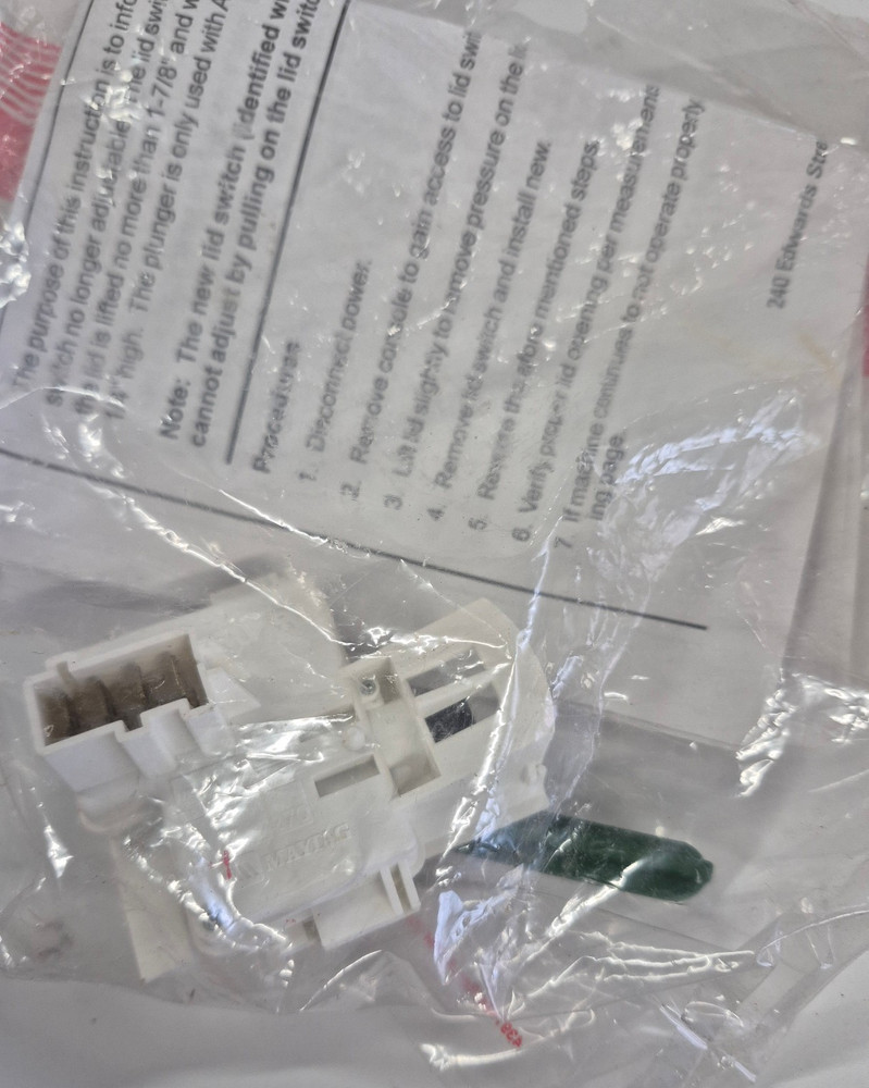 Maytag Switch Lid 12001908