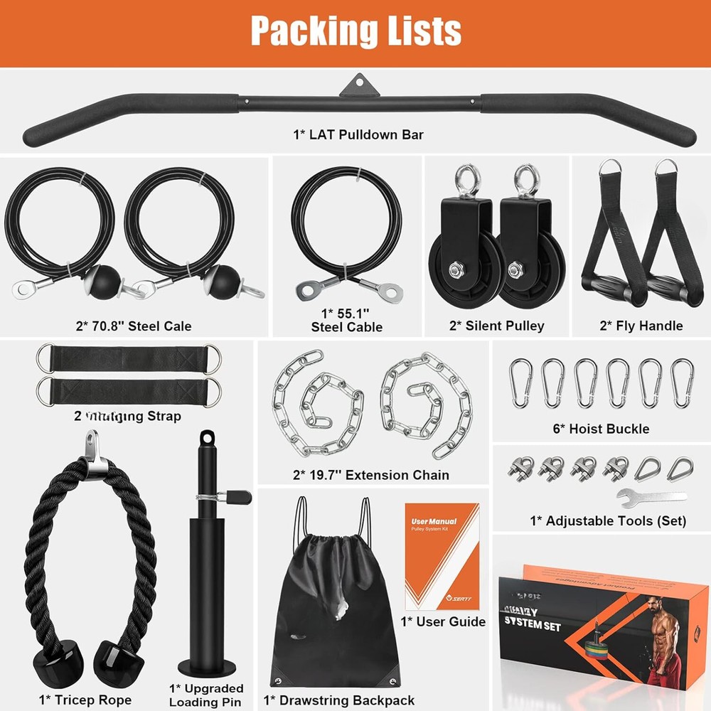 Home Gym Pulley System, Triceps Exercise Pulley System