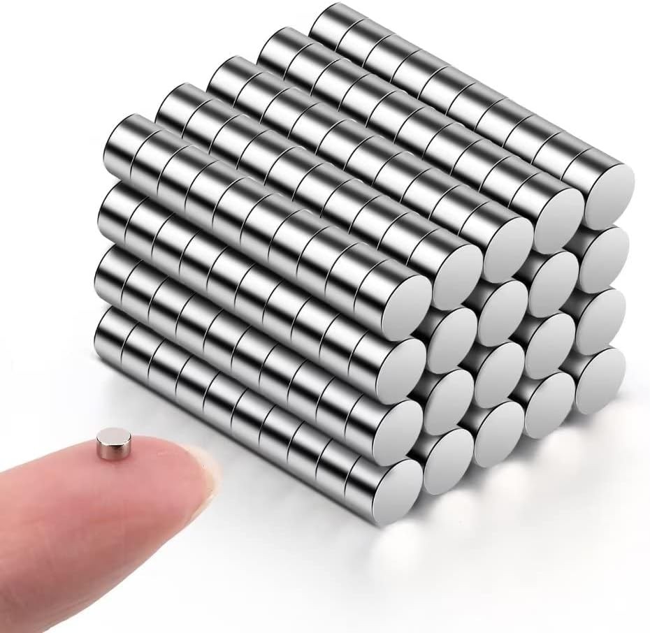 200Pcs Small Magnets, 3x2 mm Mini Tiny Round Magnet,