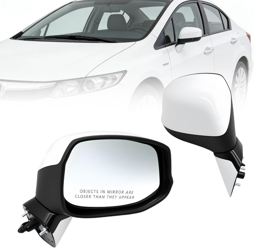 Right Passenger Side Mirror Assembly Compatible with 2012 2013 2014 2015 Civic P