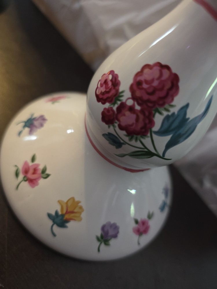Liz Claiborne Raspberry Patch Ceramic Candlestick Votive Holder