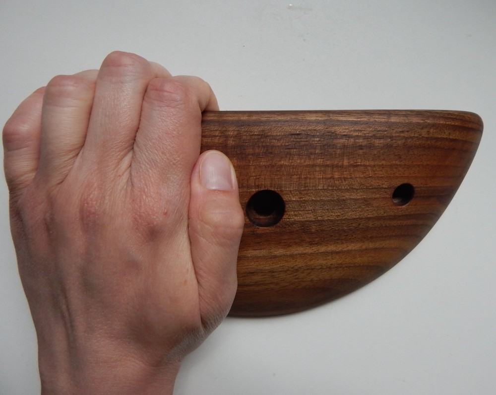 Walnut Wood Climbing Hold | Jug | Multi-Directional Grip