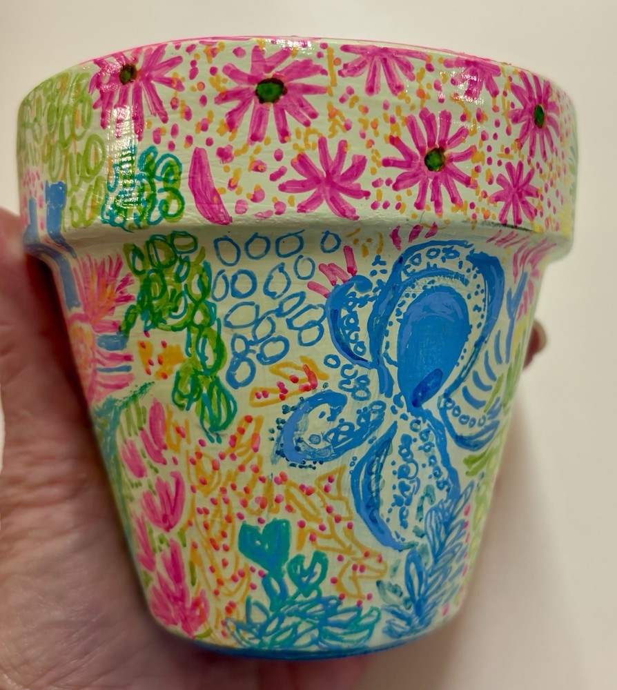 Hand Painted Flower Pot