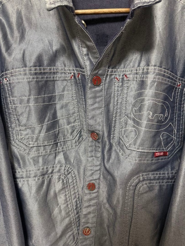 ECKO UNLTD. Shiny Denim Jacket y2k