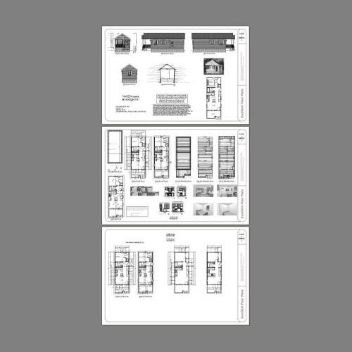 14x32 Tiny House -- 447 sq ft -- PDF FloorPlan -- Model 1N