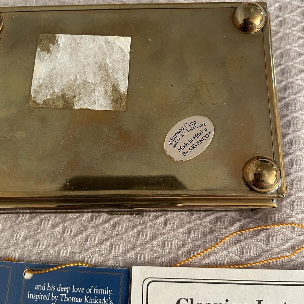 Thomas Kinkade Antique Sewing Box, Pill Box, Cigarette Case